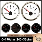 52 мм Индикатор уровня топлива для морской лодки индикатор уровня топливного бака 0-190 240-33 Ом водонепроницаемый датчик уровня воды с красной подсветкой