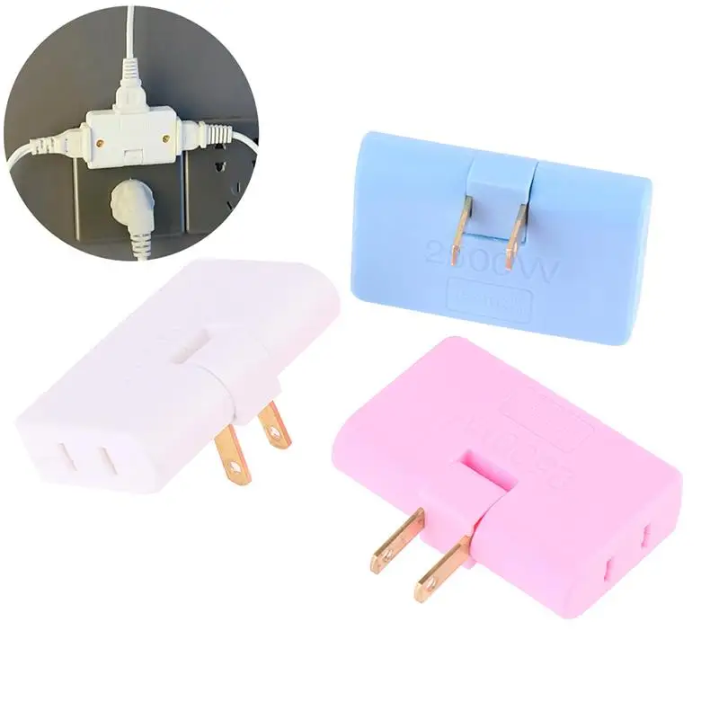 

1PC Rotatable Socket Converter One In Three 180 Degree Extension Plug Multi Plug Mini Slim Wireless Outlet Adapter