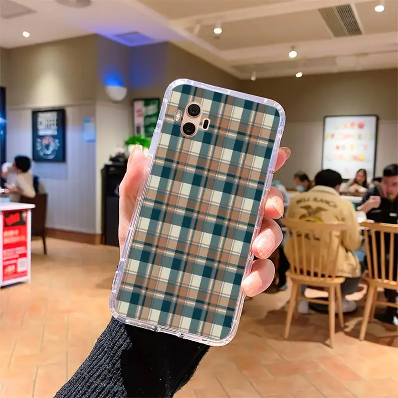 

Plaid pattern Phone Case For Samsung s7 8 9 10 lite 20 note20 a71 21 4 5 6edge plus Cover Fundas Coque