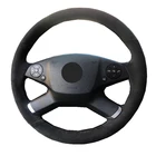 Ручной швейный чехол рулевого колеса автомобиля обертывание черная замша для Mercedes-Benz E-Class W212 E200 E260 E250 E300 2009 2010 2011 - 2013