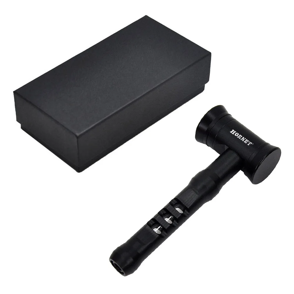 HORNET Hammer Design Metal Smoking Pipe Aircraft Aluminum With Glass Handle Herb Smoke Pipes Accessories | Дом и сад
