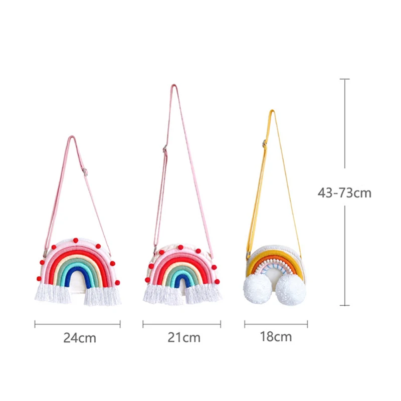 

Rainbow Mini Crossbody Bag Cute Fashion Shoulder Bag Special Messenger Bag For Kids Adults J55
