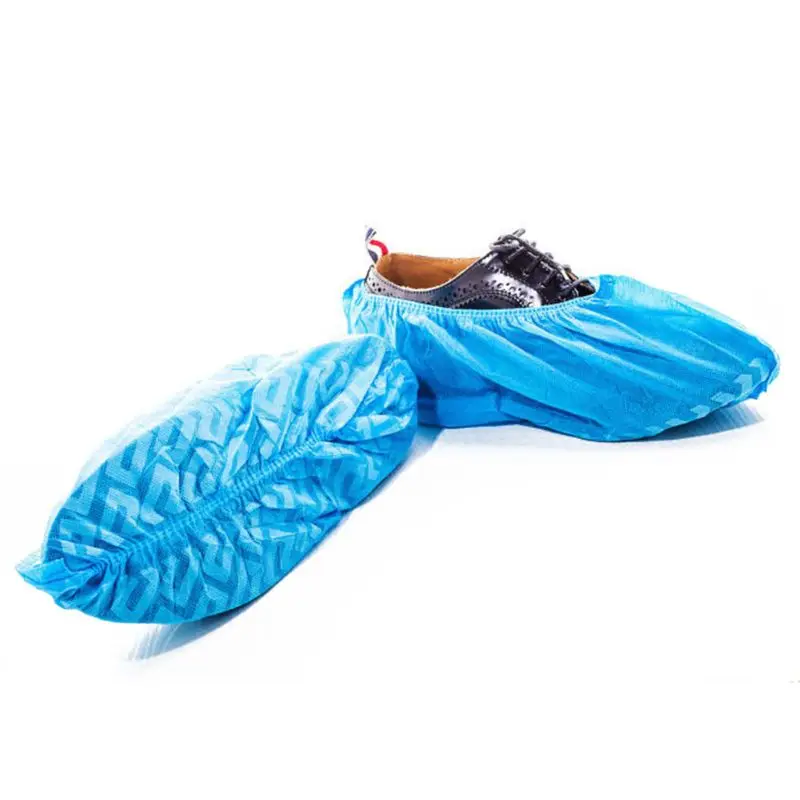 

100 Pcs Disposable Shoe Covers Non-slip Non-woven Printing Dustproof Shoecover