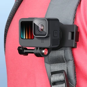 multifunction shoulder adjustable angle travel backpack strap mount quick clip easy install portable camera for gopro hero 9 free global shipping