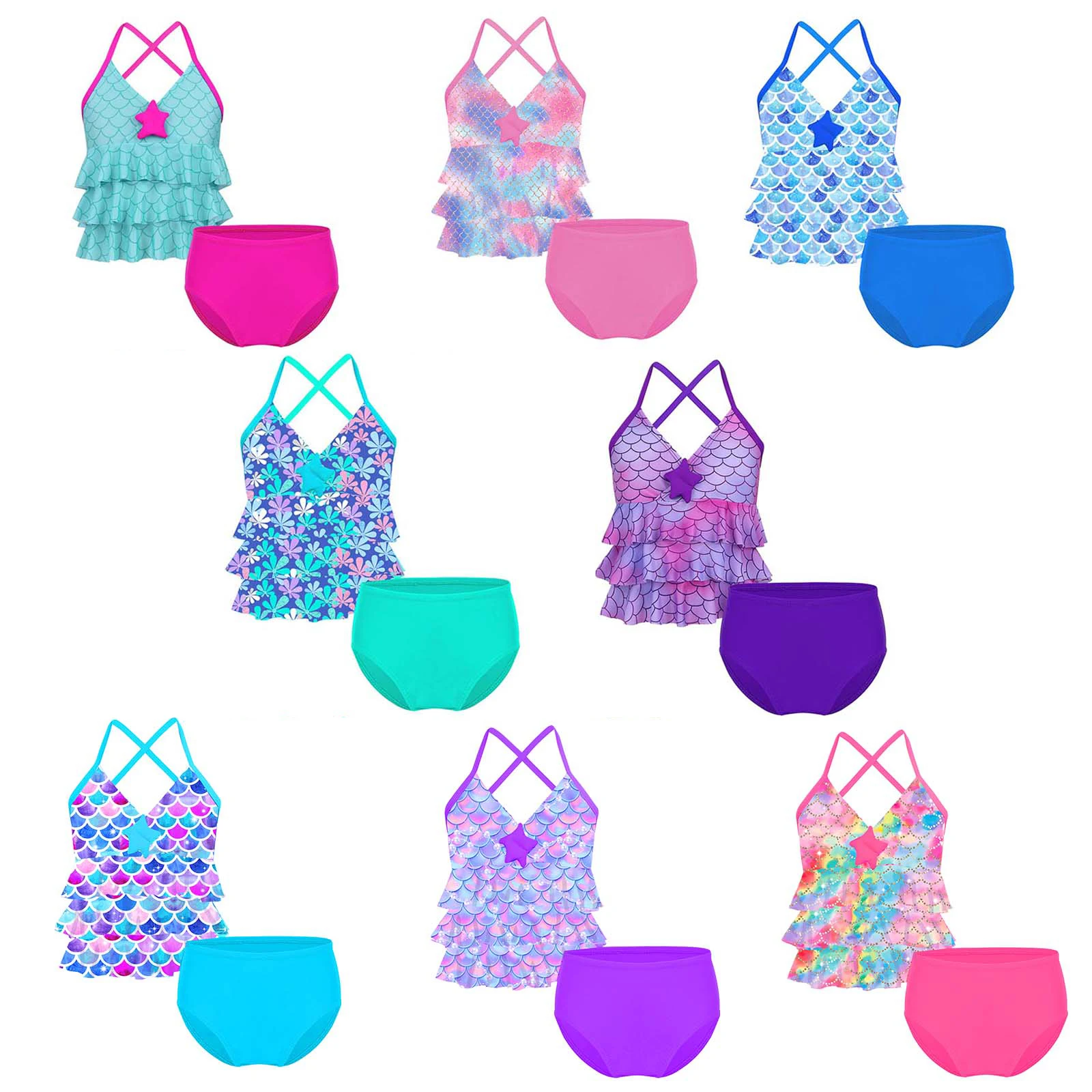 Комплект из 2 предметов для маленькой девочки летний купальник ванный комплект