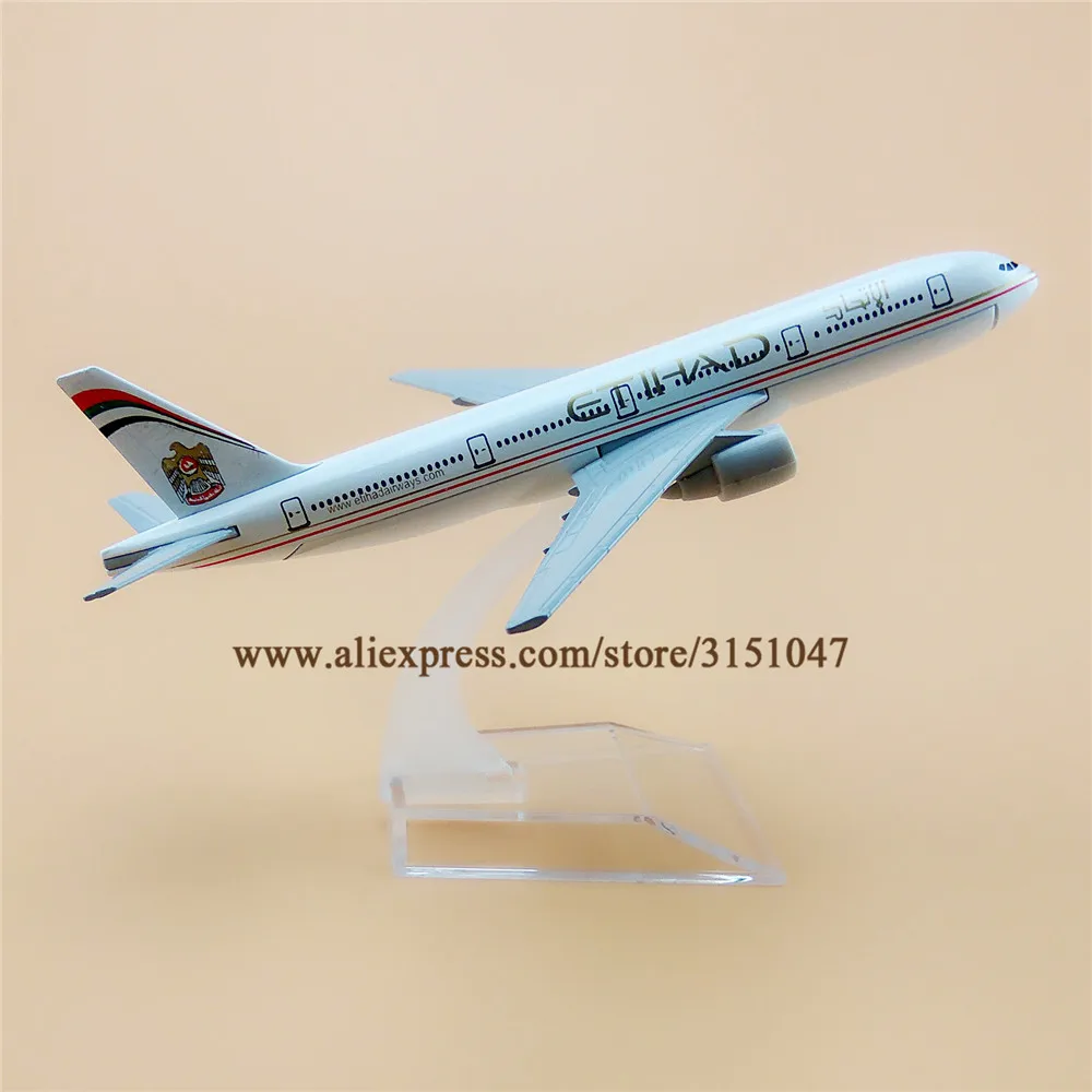 Воздушный B777 самолет модель Boeing 777 авиакомпании 16 см с металлическими заклепками