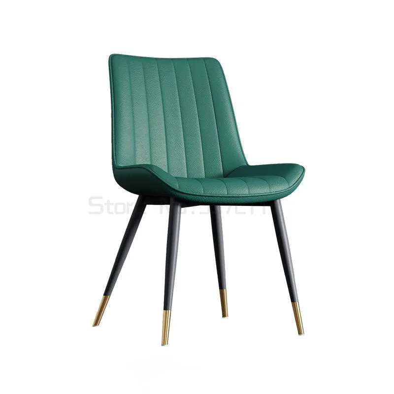 

Nordic Dining Chair for Sale Gold Metal Modern Minimalist Light Extravagant Furniture Leather Taburete Cheap