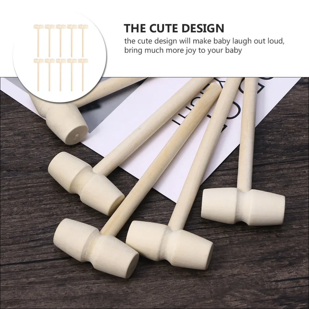 

20pcs Mini Wooden Hammer Mallet Pounding Creative Beating Gavel Toys Educational for Boys Girls Children