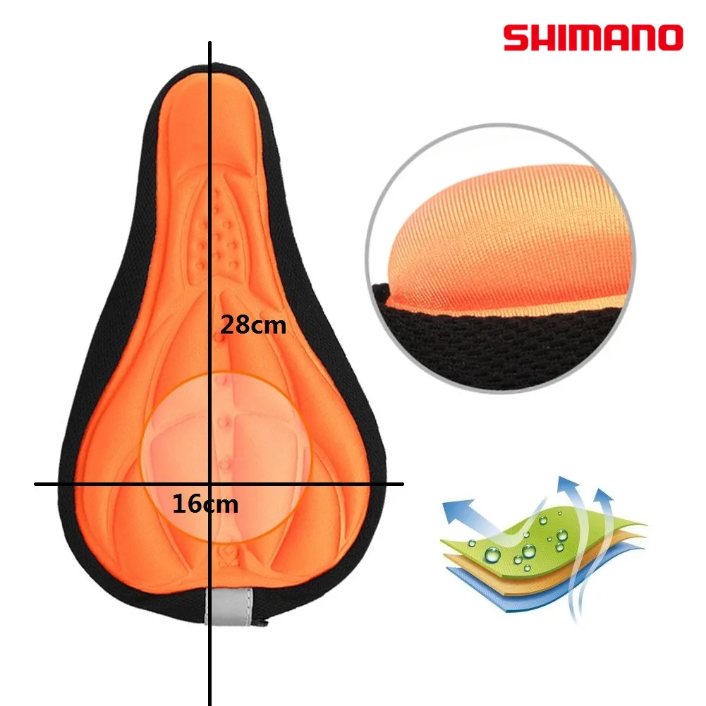 

Shimano Bicycle Seat Cushion 3D Thickened Soft Bicycle Seat Cover Cushion Sweat-Absorbent Foam Seat Cushion Bicycle Accessories