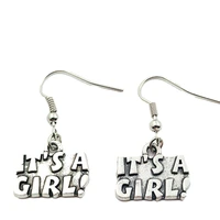 it is a girl creative charm earringsfashion jewelry women christmas birthday gifts accessories pendant