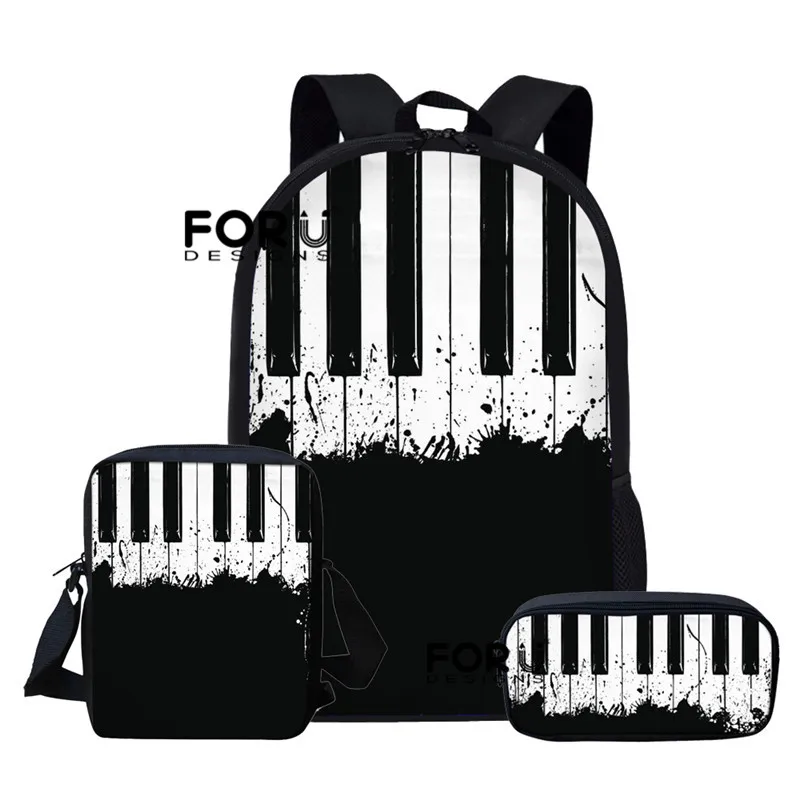 L5282CEK FORUDESIGNS/детские школьные сумки, набор для подростков мальчиков и девочек, рюкзаки с музыкальными нотами, сумка для книги с пианино, Детская сумка на плечо, mochila escolar - Цвет: L5282CEK