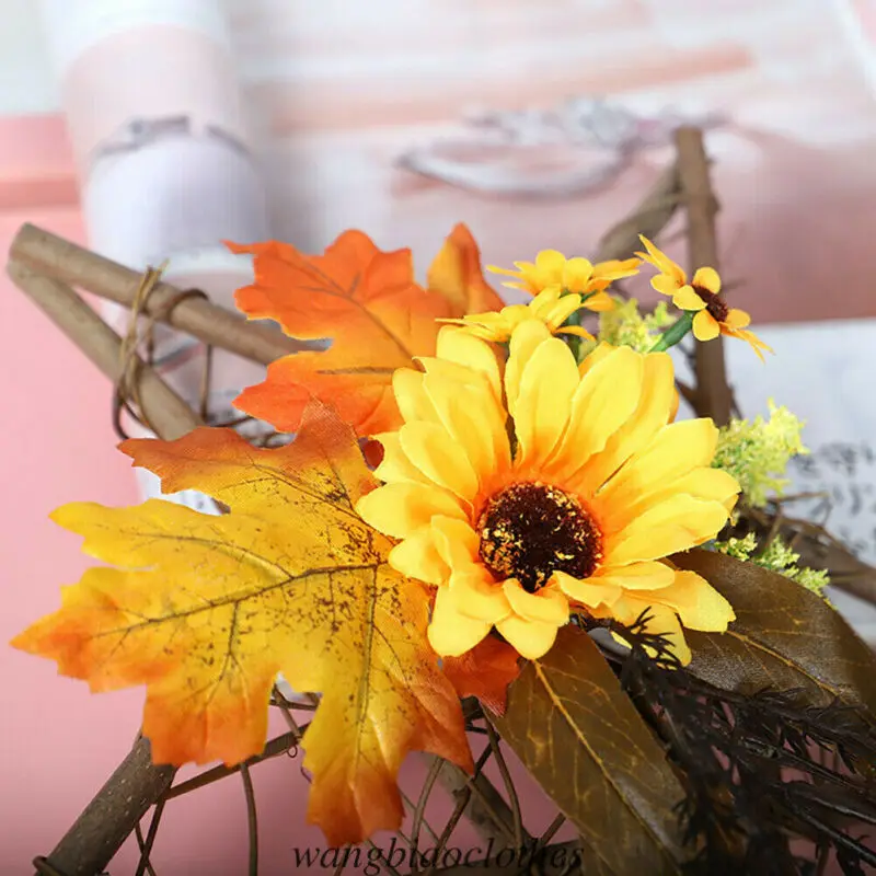 Деревянный искусственный подсолнух летний венок оставить дверной настенный