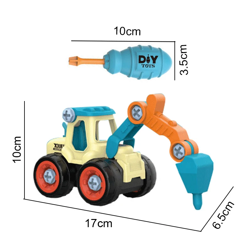 

Nut Disassembly Loading Unloading Engineering Truck Excavator Bulldozer Kids Screw Boys Creative Tool Education Toys Car Model