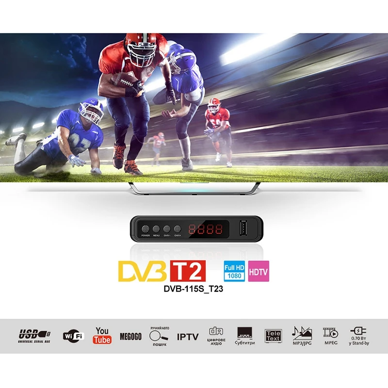 Hot 3C-U2C Dvb-T Smart Tv Box Hdmi Dvb T2 Stb H.264 Hd Terrestrial Receiver Max 4000+ Channels For Britain Russia France Euro |