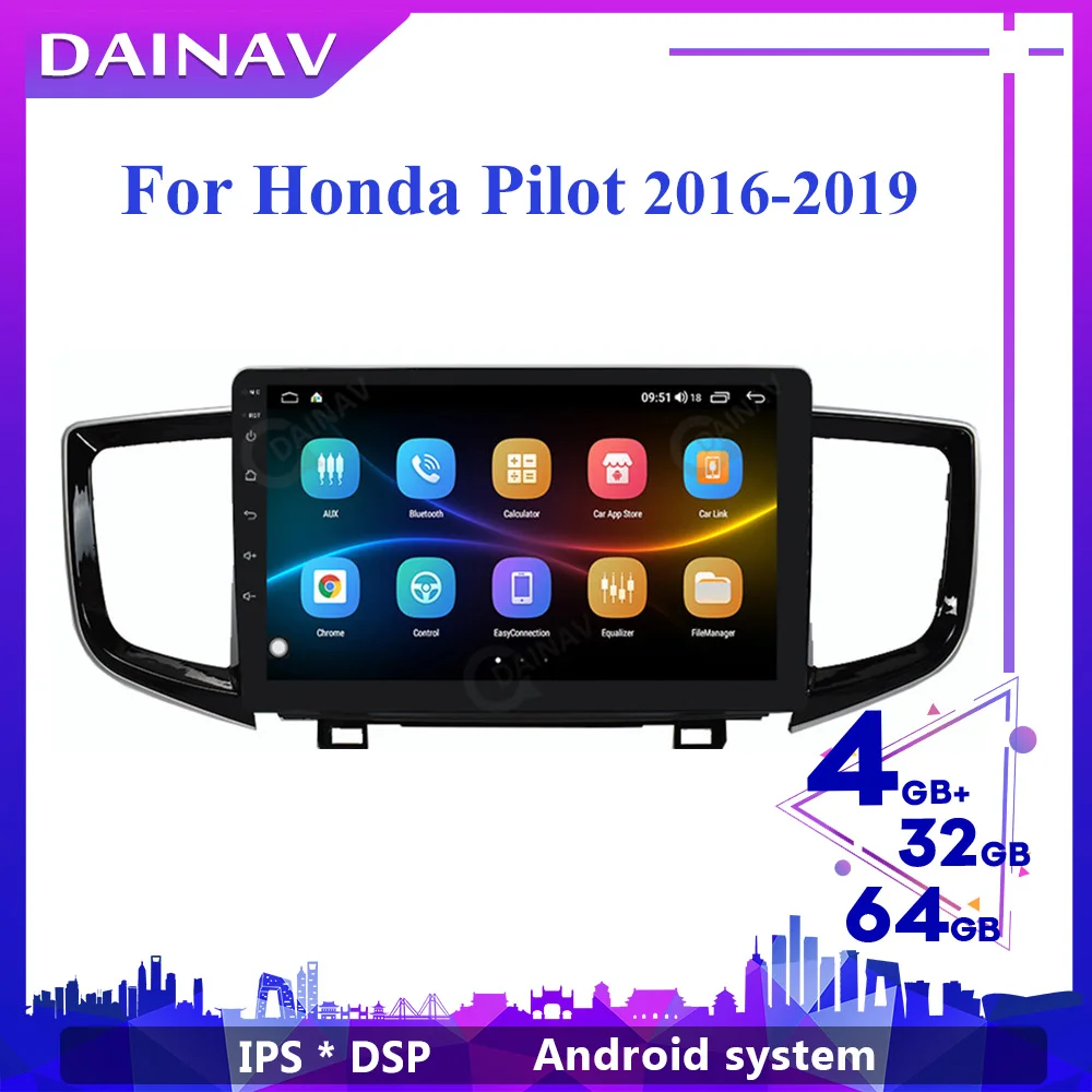 Автомагнитола на Android 10 0 для honda pilot 2016 2017 2018 2019 2 Din мультимедийный DVD плеер GPS