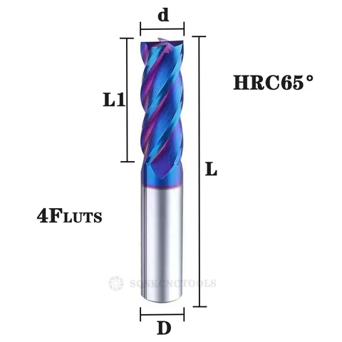 Фреза торцевая по металлу SIQICNC, в ассортименте - изображение