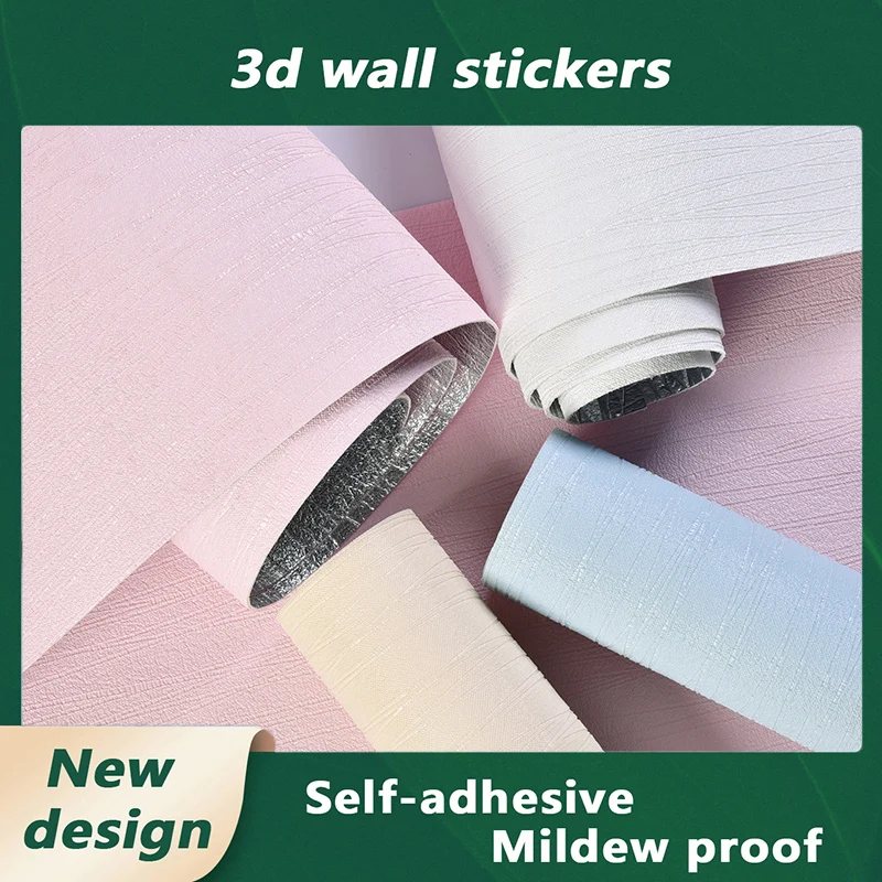 

3D Wallpaper Wall Roll Bedroom Living Room TV Background Wall Decoration 3D Stereo Self-Adhesive Wall Stickers Home Decoration