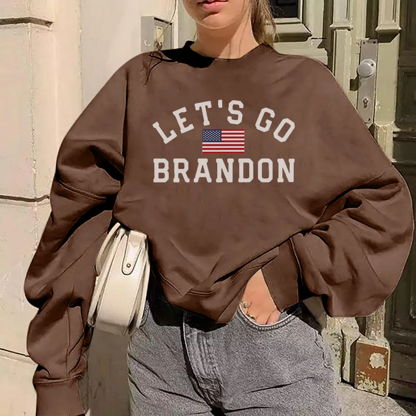 

Women Fleece Letter Pullover Sweatshirts Long Sleeve Sports Lady Oversized Hoodie For 2021 Autumn Fashion -40