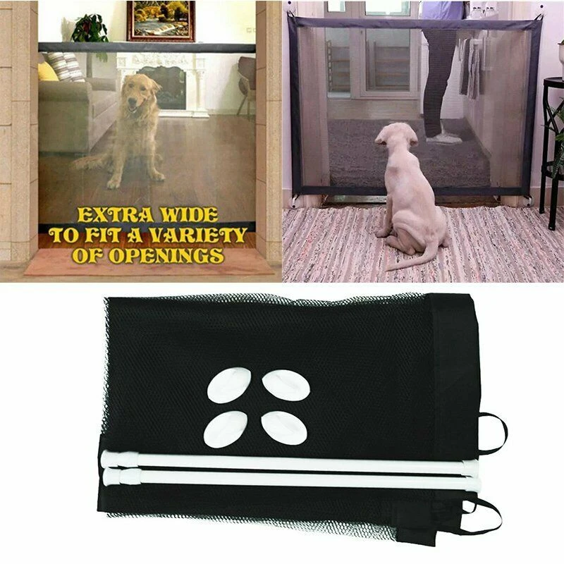 Mesh Magic Pet Dog Gate Safe Guard And Install Anywhere Safety Enclosure |
