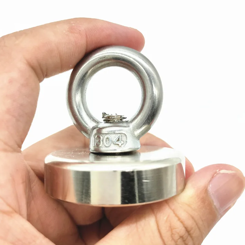 

Сверхмощный кольцевой спасательный магнит с отверстием, постоянный неодимовый магнит с крючком, для морского спасательного оборудования, ...