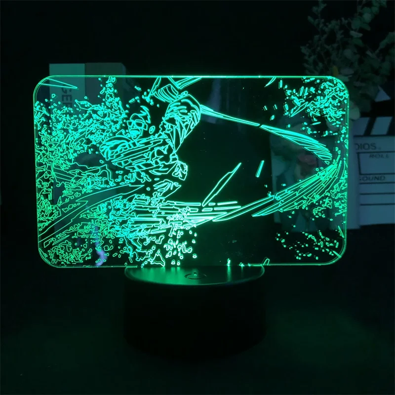 

Samurai Champloo Japanese Anime Manga 3D Night Light Alarm Clock Base Nightlight Dropship Delivery Color Changing Decorative
