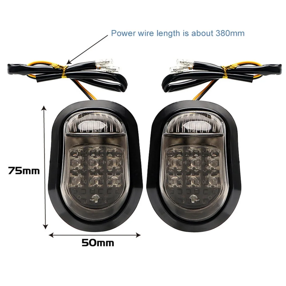 

9 LED 1 Pair Motorcycle LED Turn Signal LightsAmber Light Super Bright for 12V Motorbike Accessories Waterproof Turn Signals