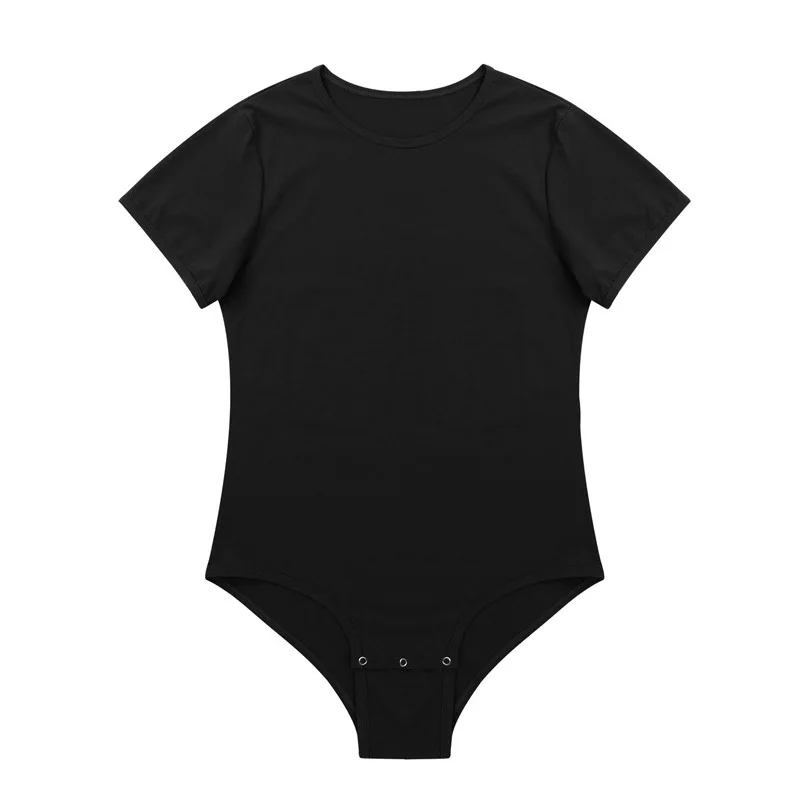 Men Adults Baby One Piece Round Neck Short Sleeves Press Crotch T-shirt Bodysuit Lingerie Diaper Lovers Romper Pajamas Jumpsuit