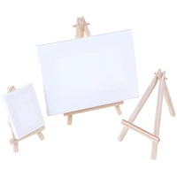 natural wood mini easel frame tripod display meeting wedding table number name card stand display holder children painting craft