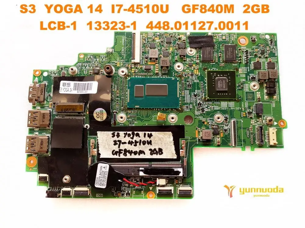 Оригинальный Для Lenovo S3 Йога 14 ноутбук материнская плата I7 4510U GF840M 2 Гб LCB 1 13323