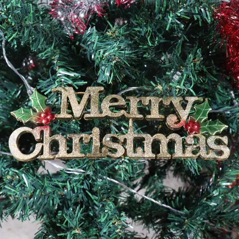 2020 Рождественское украшение золотые буквы Рождественская елка подвеска