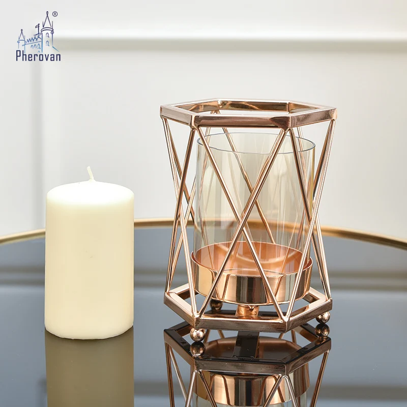 Модный геометрический Железный Подсвечник настенный подсвечник орнамент бра