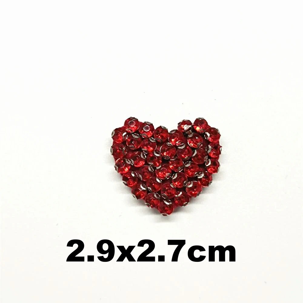 

Accessories embroidery beaded red love heart embroideried patches for clothing OR-3341