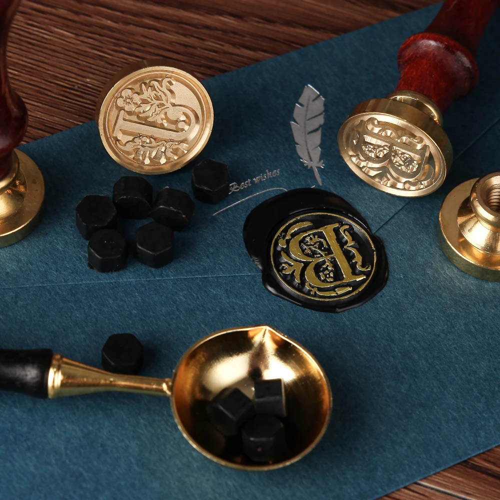 1PCS Retro 26 Letters Head Wood Stamp Metal DIY Series Wax Seal Invitation Envelope Diary Stationery Supplies Scrapbooking A-Z | Дом и сад