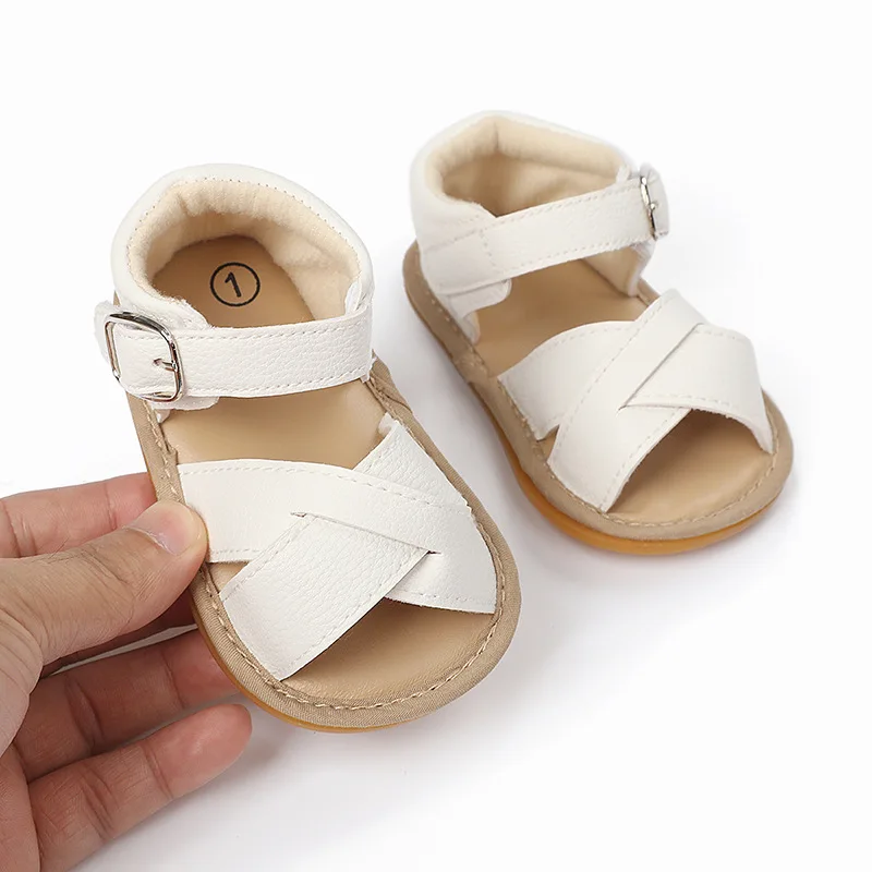 Сандалии для новорожденных девочек Нескользящие босоножки из искусственной