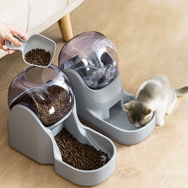 3.8L Gravity Pet Water Dispenser Cat Automatic Feeder Plastic Dog Bottle Food Feeding Bowl for |