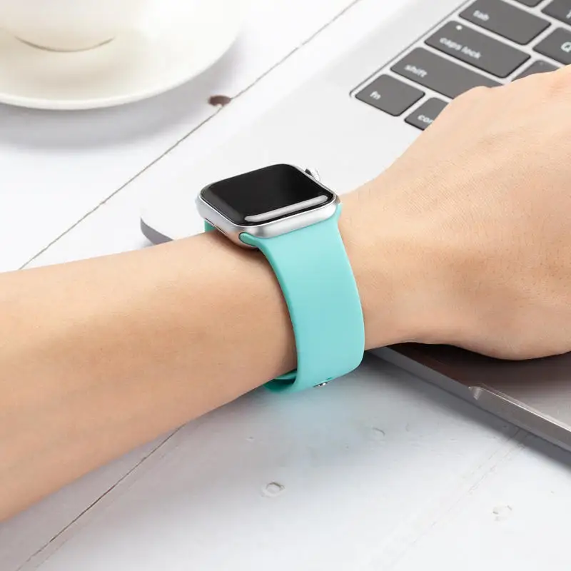 Ремешок для Apple Watch 38 мм 40 мм 42 мм 44 мм силиконовый ремешок IWatch Замена для Apple Watch серии 4,3, 2 38 мм 44 мм 81009