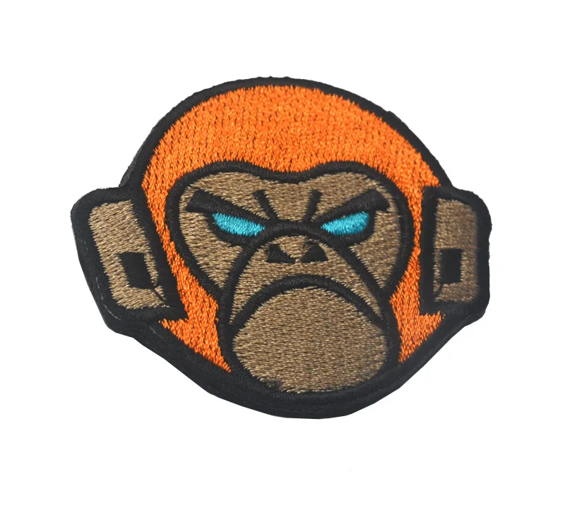 Горячая Распродажа тканевый вышитый значок нашивка с животными обезьяны военные