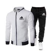 men casual sets 2021 autumn new jogger tracksuit zipper hoodiespants 2pc sets mens sportswear sport suit