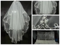 2t new whiteivory short elbow bridal wedding prom veil with comb 2022