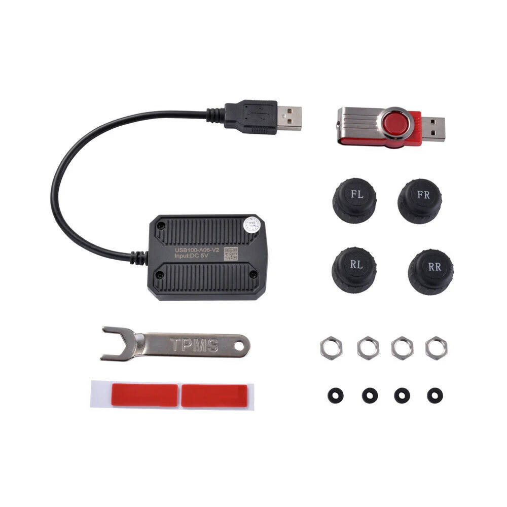 USB Android TPMS система мониторинга давления в шинах Дисплей Сигнализация внутренние