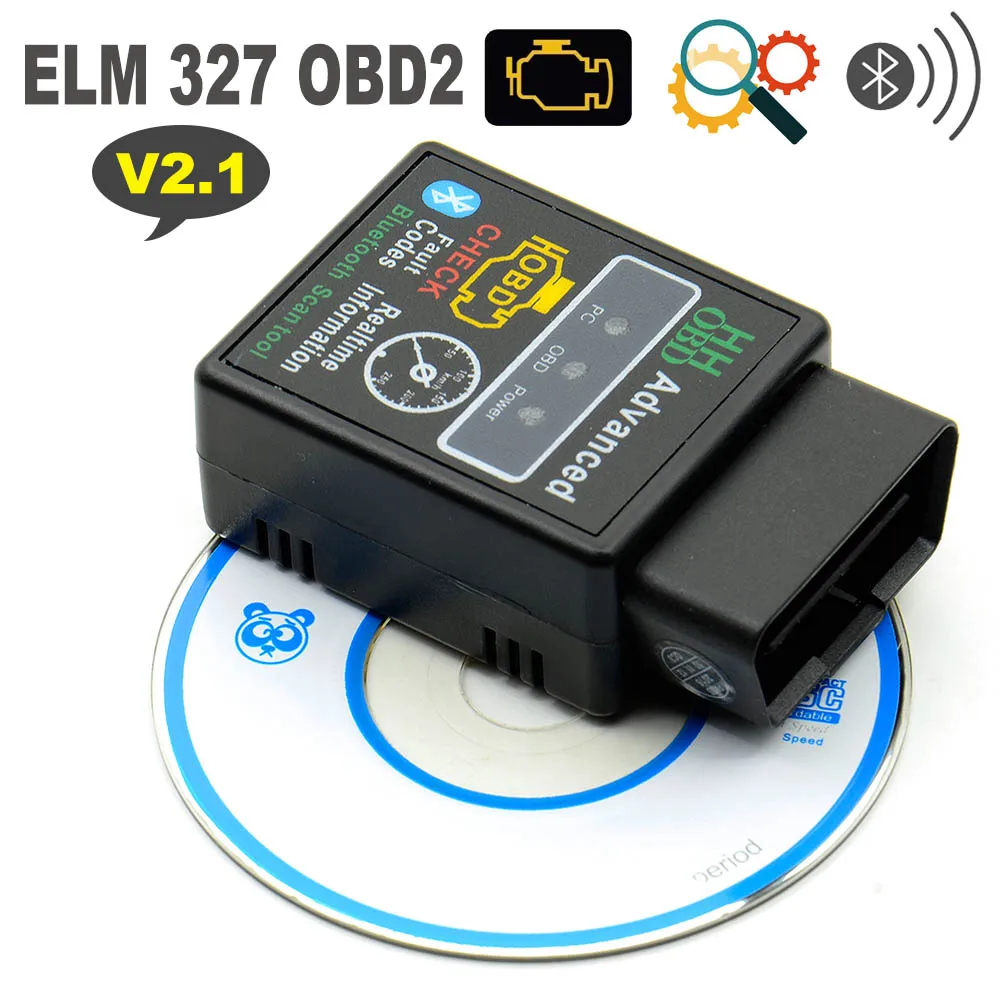 

Диагностический сканер ELM327 OBD2 V2.1, прибор для диагностики автомобиля, с Bluetooth, для BMW, KIA, VW
