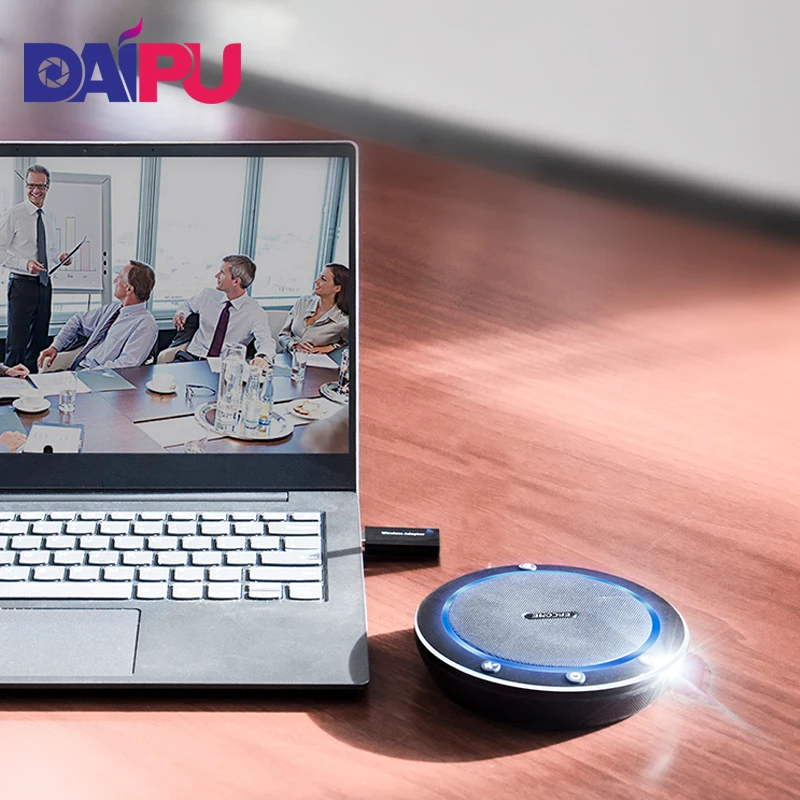 저렴한 회의실 용 고품질 무 지향성 원격 2.4G 무선 마이크 스피커 스피커폰 회의 마이크