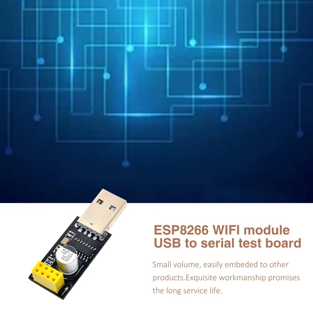 Usb To Esp8266 Serial Module Ttl Wifi Esp-01 Ch340G Development Board 8266 Adapter High Speed Cpu | Электроника