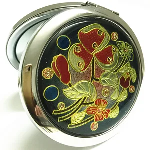 Популярные Восточные классические бронзовые ретро компактные карманы с подсветкой для женщин Красота Макияж Зеркала рождественские подарки