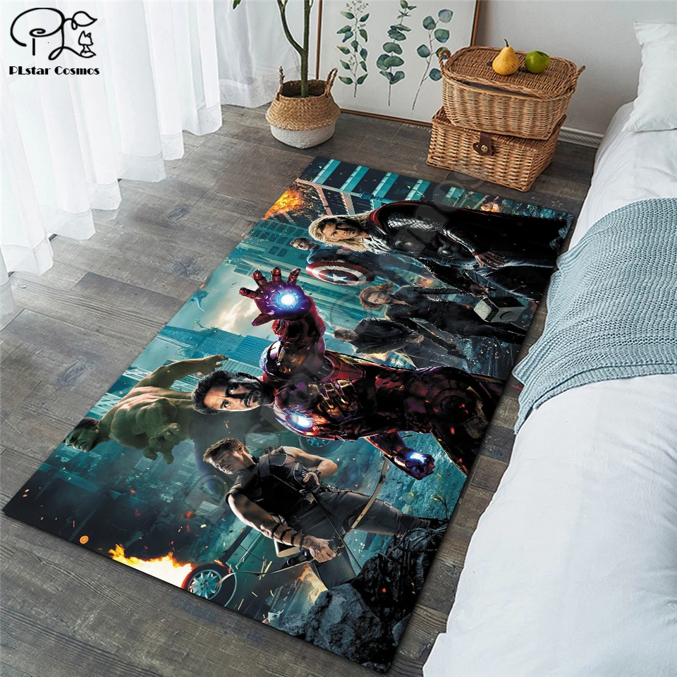 New Superman/Batman/US Captain/The Avenger Carpets Soft Flannel 3D Printed Rugs Mat Anti-slip Large Rug Carpet-11 | Дом и сад
