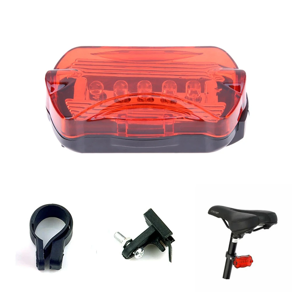 

Weatherproof Bright Bicycle Bicycle Red Laser Beam 5LED Tail Light Safety Warning Light MTB Safety Warning Bicycle Rear Light