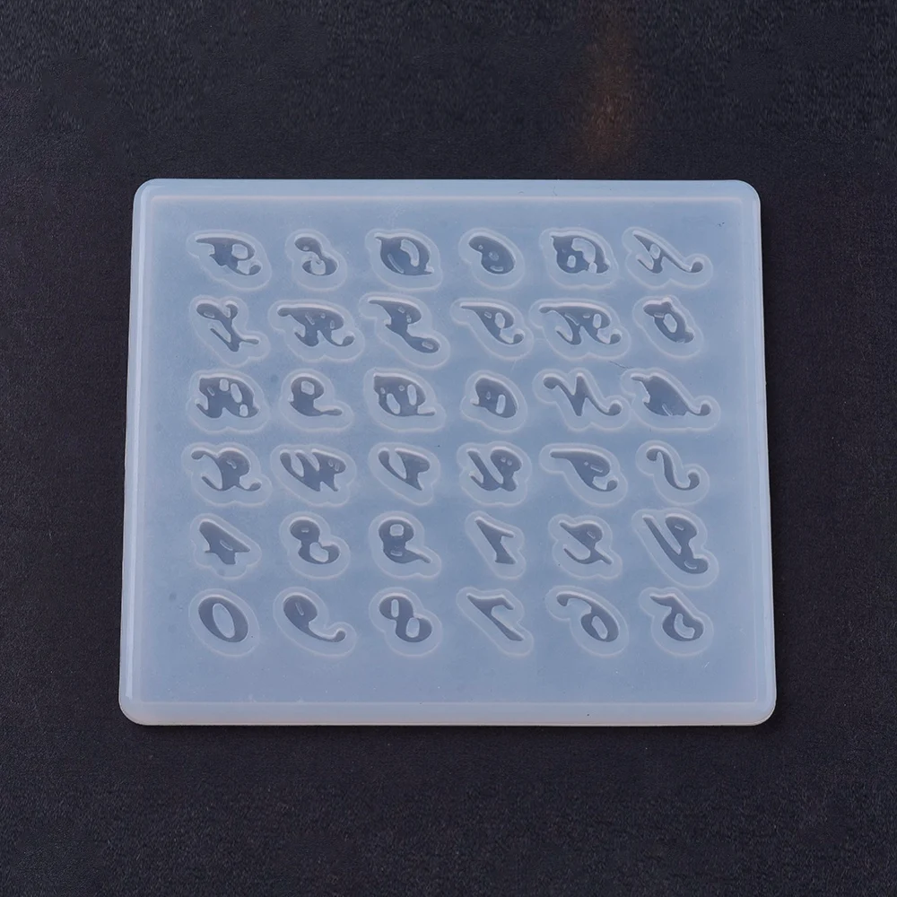 Формы БУКВ алфавита и 0-9 (США) Номер силиконовые формы Ясно форма для литья под