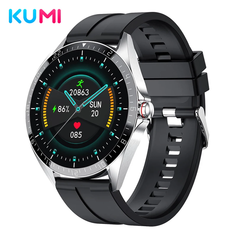 

KUMI GW16T 1.3 Inch Smart Watch Men Full Touch Sport Heart Rate Sleep Monitor IP67 Waterproof iOS Android Upgrad Global Version