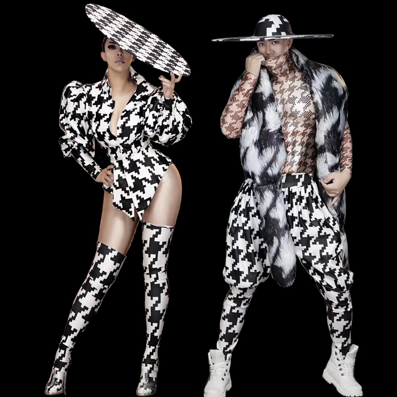 Для мужчин и женщин для ночного клуба сцены костюм джаза/Pole Dance Festival вечерние