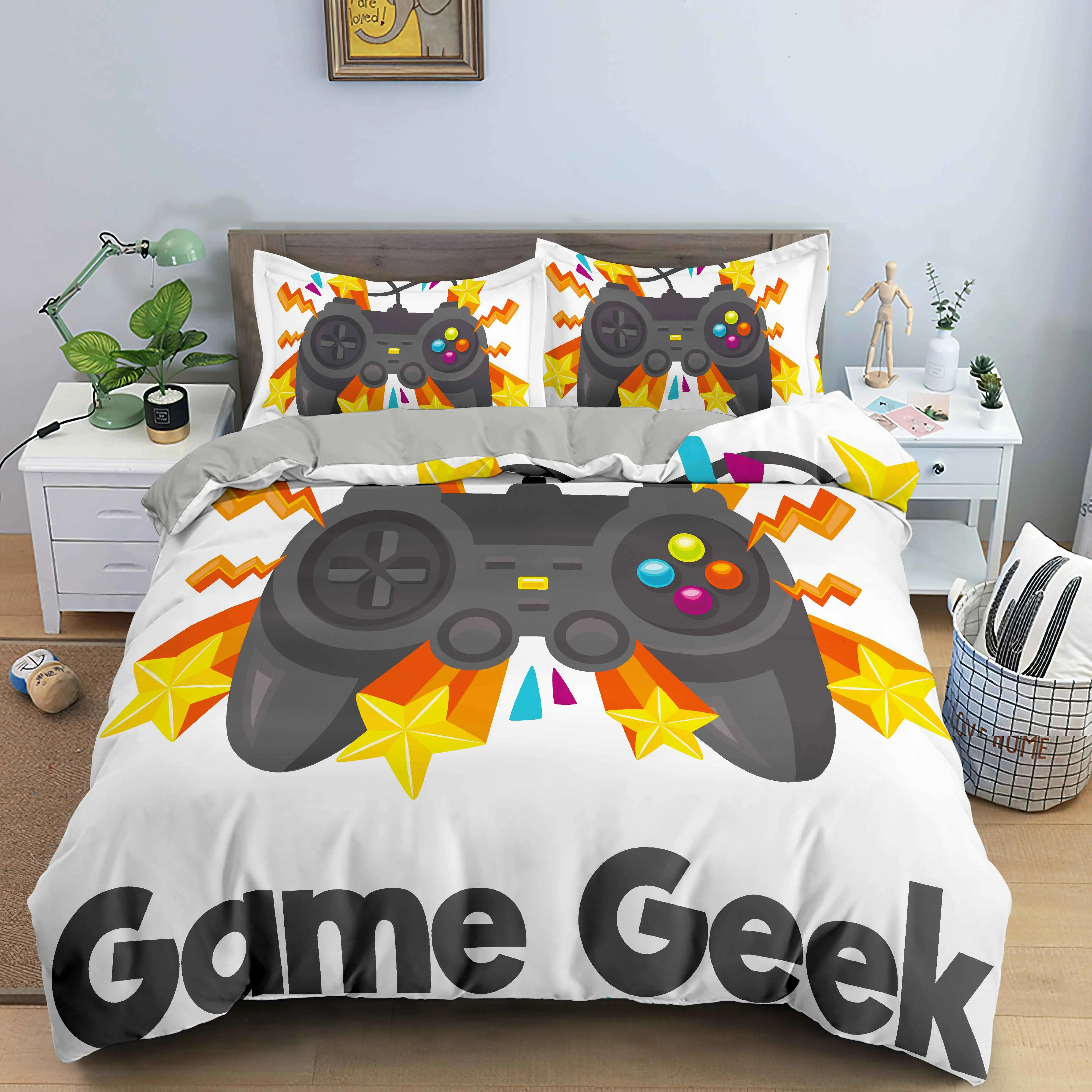 barato Yoga/música/jogos/jogo De Cama Gráfico Capa Edredão Conjunto Com Almofadas Duplo único Gêmeo Completo Rei Rainha Tamanho Para Crianças